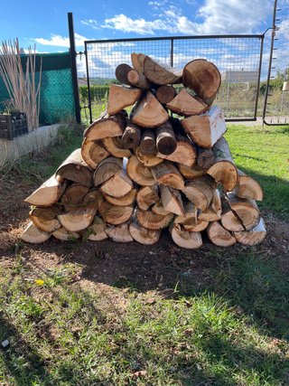 Leña para chimenea o barbacoa