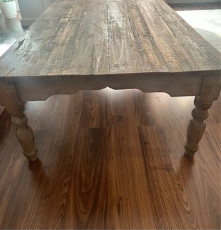 Mesa de madera vintage decapada