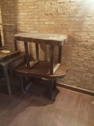 Mesas de bar rústicas madera y metal