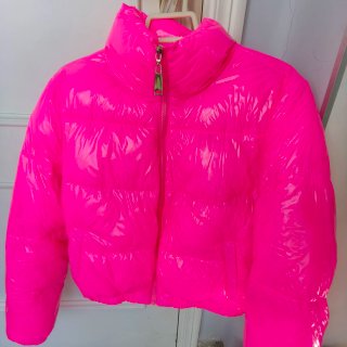 Chaqueta Acolchada Rosa Neón Talla 36
