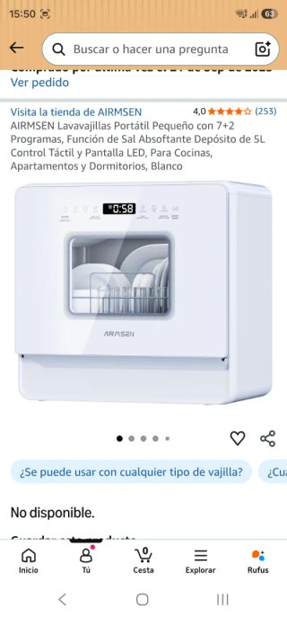 Lavavajillas Portátil AIRMSEN Blanco