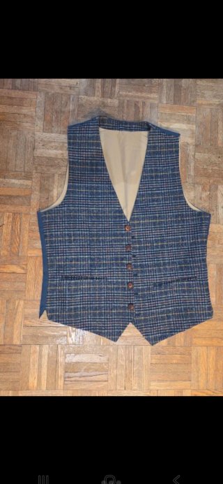Chaleco de Traje Cuadros Talla M