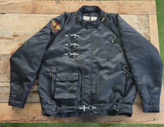 Chaqueta Bomber Flyers Vintage Negra