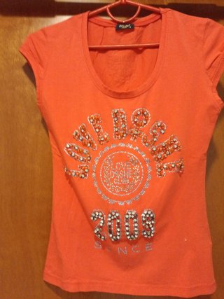 Camiseta Manga Corta Naranja Talla S