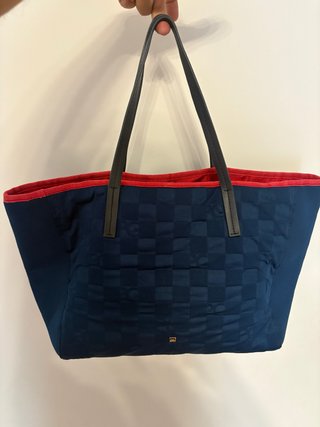 Bolso Purificación García Azul y Rojo