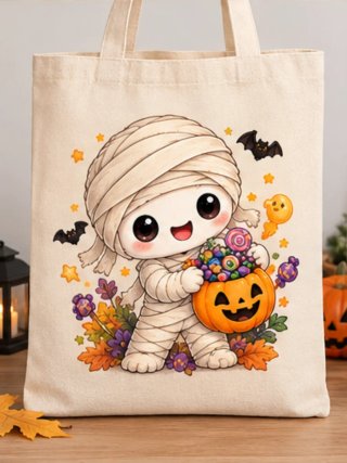 Bolsa de tela Halloween infantil personalizada