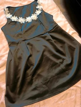 Vestido de fiesta negro vintage T.48