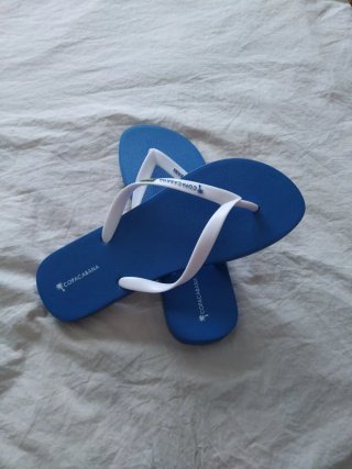 Chanclas Copacabana Azul y Blanco