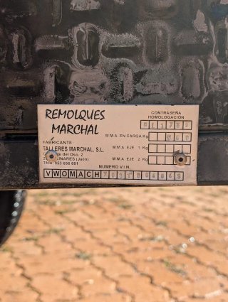 Remolque Marchal 500kg con papeles