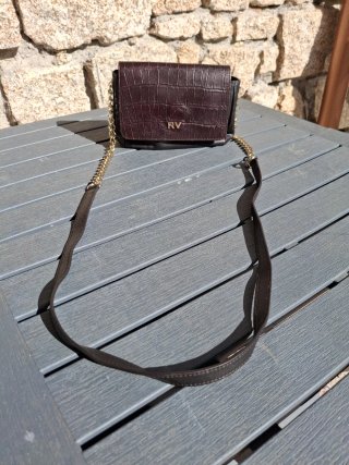 Bolso Vintage Roberto Verino Marrón y Dorado