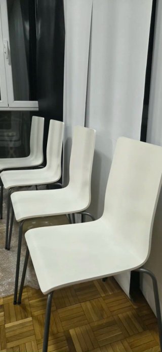 4 Sillas Comedor Metal y Plástico