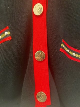 Chaqueta Lola Casademunt Negra Roja