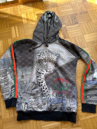 Sudadera con estampado de leopardo