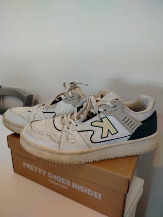 Zapatillas Kelme Court Blancas y Verdes