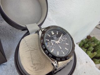 TAG Heuer Carrera Cronógrafo Negro/Plata full set