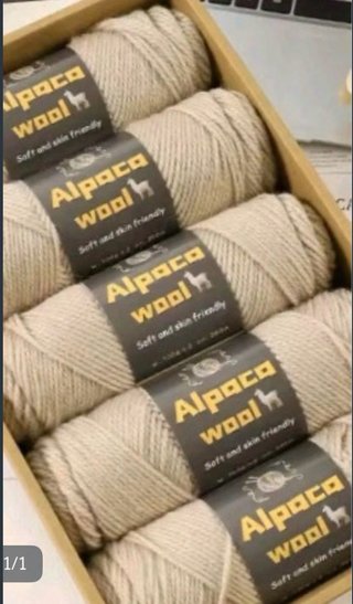 5 gomitoli lana alpaca beige