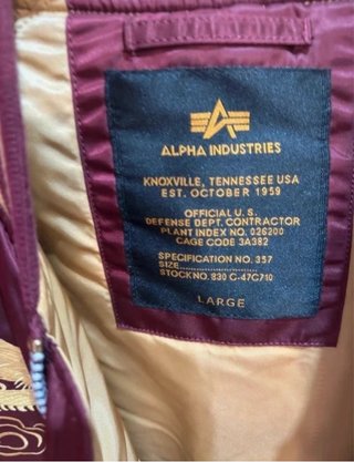 Chaqueta Bomber Alpha Industries Edición Japón