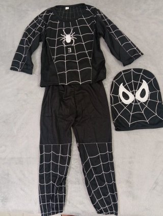 Costume Spiderman Nero Bambino 3-5 anni