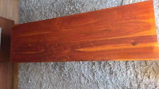 Mesa centro madera nogal maciza