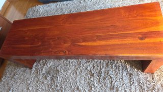 Mesa centro madera nogal maciza