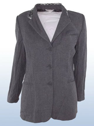 Blazer Giacca Donna Grigio Pura Lana Vergine M L