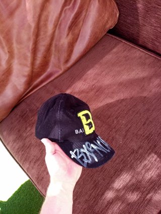 Gorra Balenciaga Negra y Amarilla