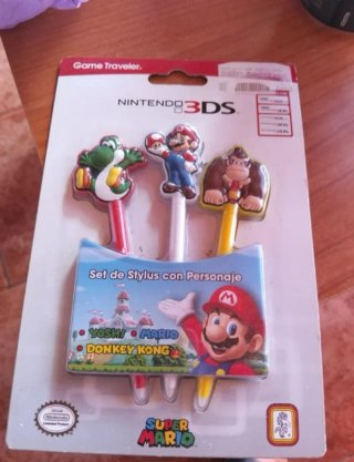 Set 3 Penne Stylus Nintendo 3DS Mario