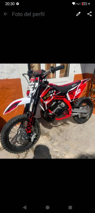 Minimoto Motocross 49cc Roja y Blanca