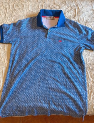 Polo Brown Jury Azul Estampado