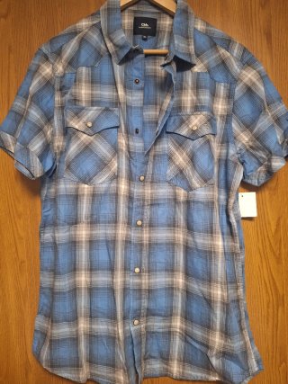 Camisa de cuadros manga corta Clkh. XL