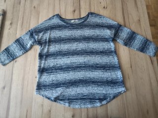 Jersey de punto rayas azul y blanco