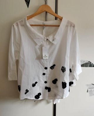 Camisa Nym bordada talla única