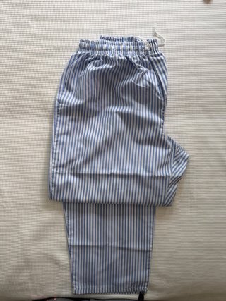 Pijama Rayas Blanco y Celeste Hombre