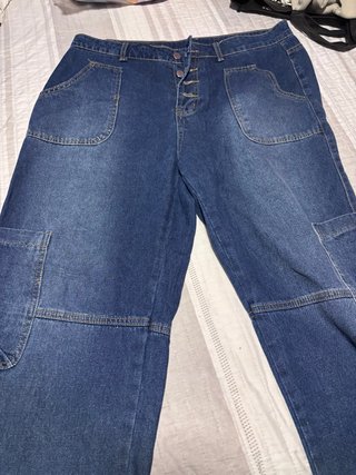 Pantalón vaquero cargo mujer
