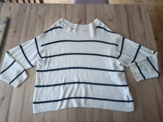 Jersey de rayas mujer blanco y negro