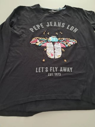 Camiseta Manga Larga Pepe Jeans Negra