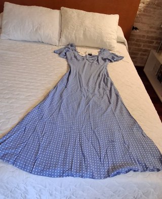 Vestido de lunares &Other Stories azul y blanco 42