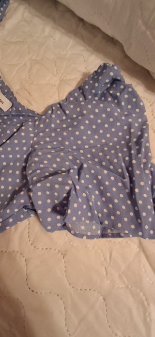 Vestido de lunares &Other Stories azul y blanco 42