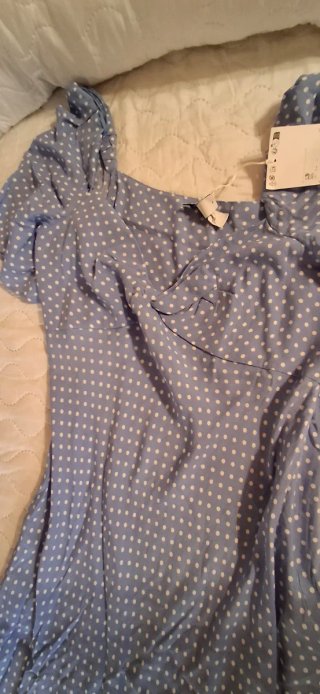 Vestido de lunares &Other Stories azul y blanco 42