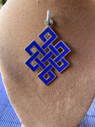 Colgante Buda Infinito Tibetano Azul