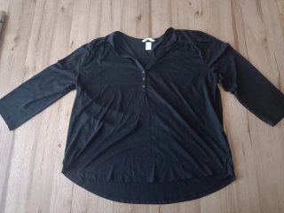 Camisa negra mujer manga larga
