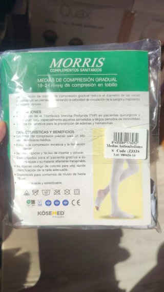Medias de Compresión Gradual Morris Talla S