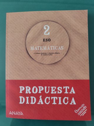 Propuesta didáctica Matemáticas 2 ESO Anaya