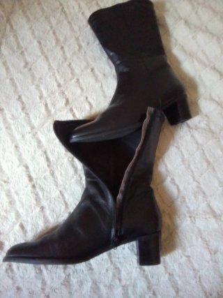 Botines  piel negros  mujer