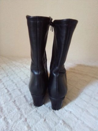 Botines  piel negros  mujer