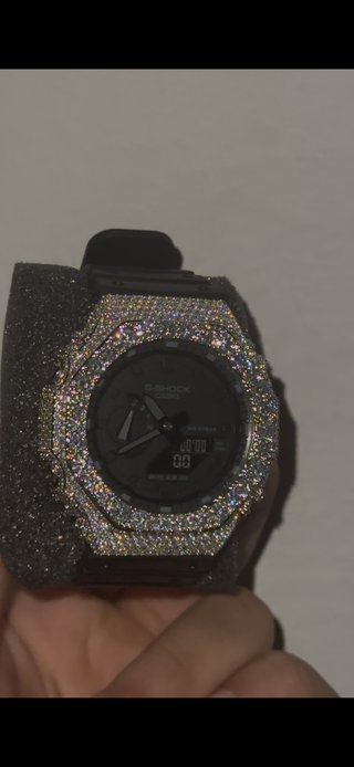 Casio G-Shock GA2100 Moissanita Negro/Plata