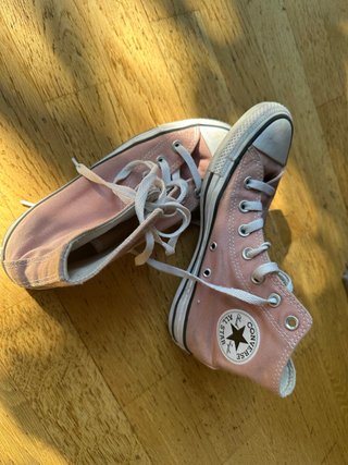 Zapatillas Converse altas rosa palo