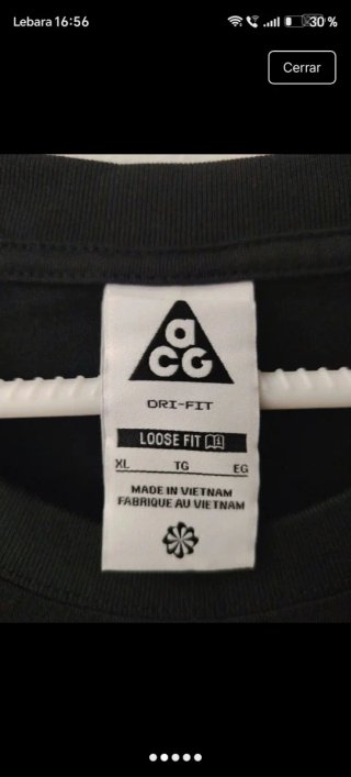 Camiseta Nike ACG Negra Talla xxl