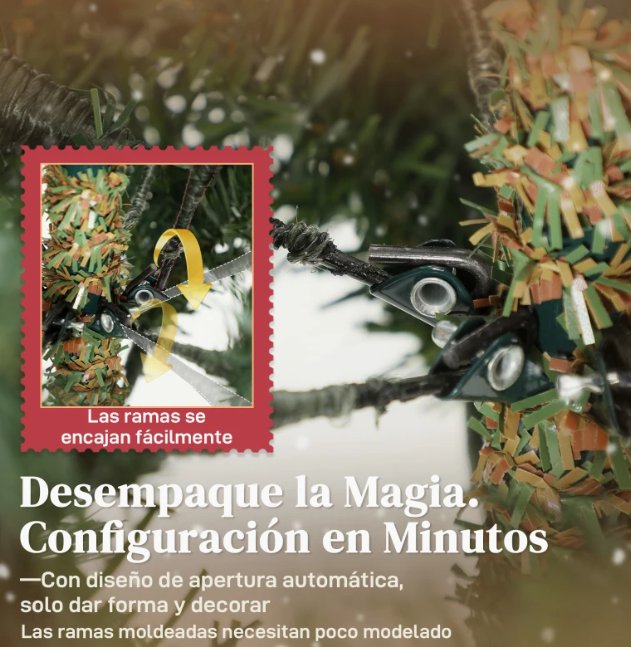 Árbol Navidad Artificial 180cm 1794 Ramas