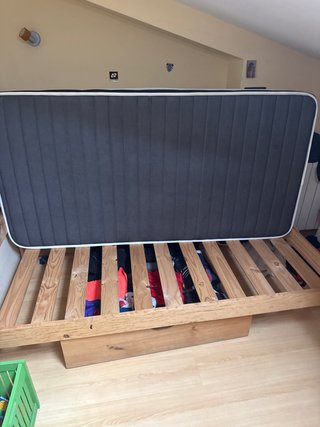 2 Cama individual Lufe 90x200 2 colchones 1 cajon